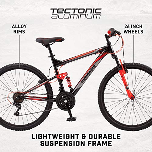 Mongoose Status Mountain Bike, Mens and Womens, Aluminum Frame, Multiple Colors