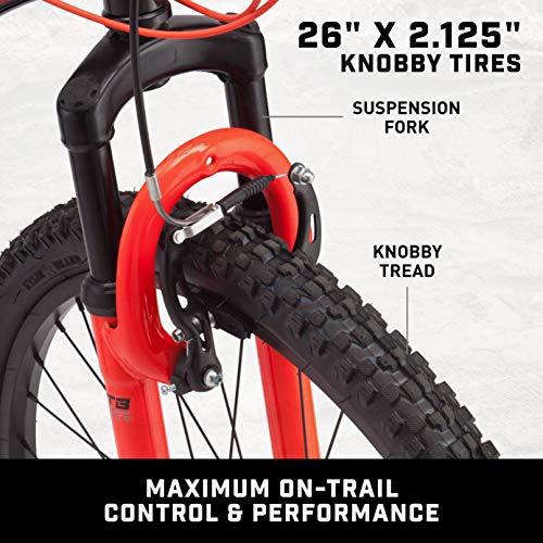 Mongoose Status Mountain Bike, Mens and Womens, Aluminum Frame, Multiple Colors